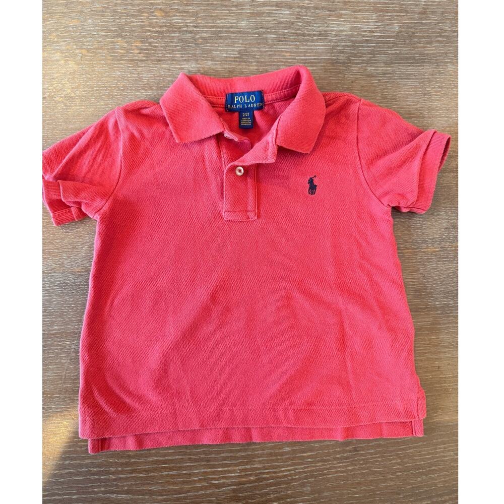 POLO RALPH LAUREN Red Boys/Toddler 100% cotton Polo Shirt Top Kids 2 / 2T
